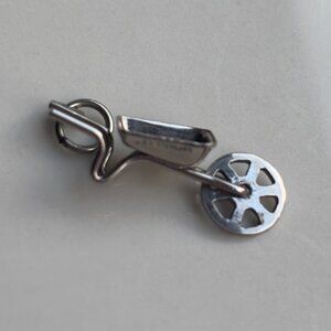 Vintage Gardening Wheel Barrow 925 Sterling Silver Marked P&B Sterling